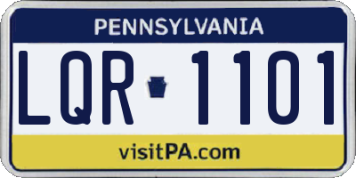 PA license plate LQR1101