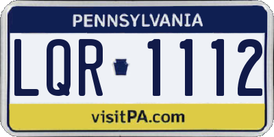 PA license plate LQR1112