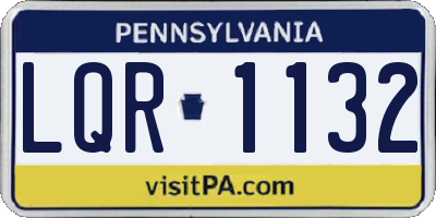 PA license plate LQR1132