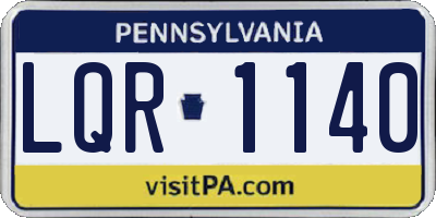 PA license plate LQR1140