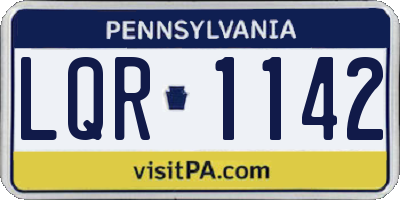 PA license plate LQR1142