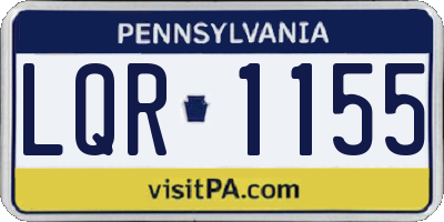 PA license plate LQR1155