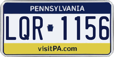 PA license plate LQR1156