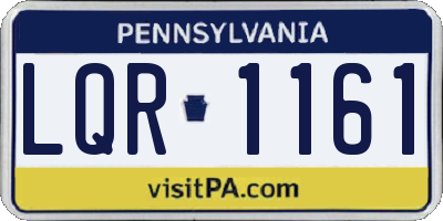 PA license plate LQR1161
