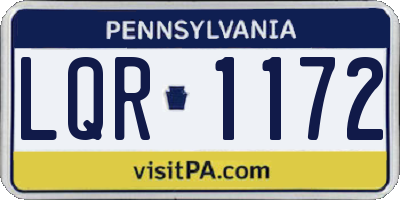 PA license plate LQR1172