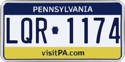 PA license plate LQR1174