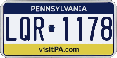 PA license plate LQR1178