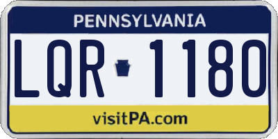 PA license plate LQR1180