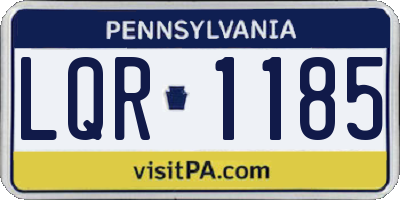 PA license plate LQR1185
