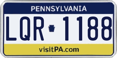 PA license plate LQR1188