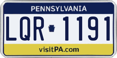PA license plate LQR1191