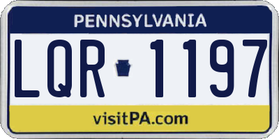 PA license plate LQR1197