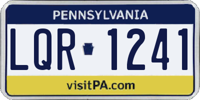 PA license plate LQR1241