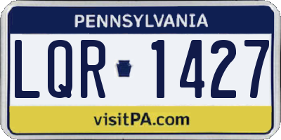 PA license plate LQR1427
