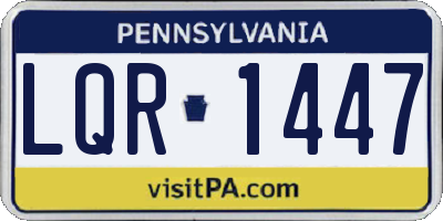 PA license plate LQR1447