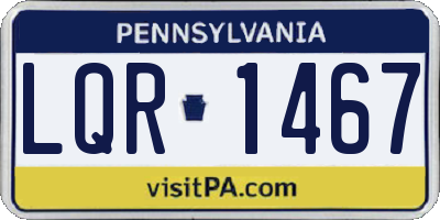 PA license plate LQR1467