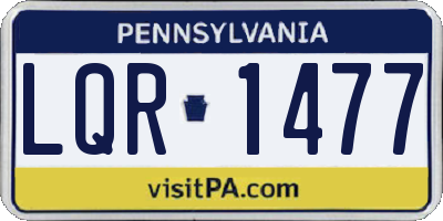 PA license plate LQR1477