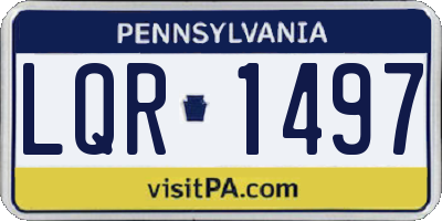 PA license plate LQR1497