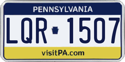 PA license plate LQR1507