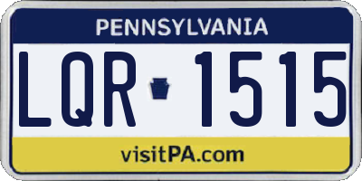PA license plate LQR1515
