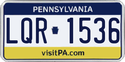 PA license plate LQR1536