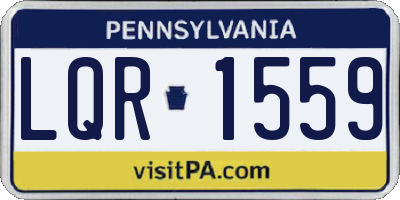 PA license plate LQR1559