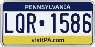 PA license plate LQR1586