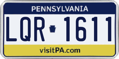 PA license plate LQR1611