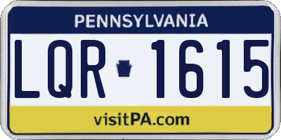 PA license plate LQR1615