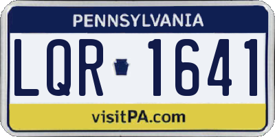 PA license plate LQR1641