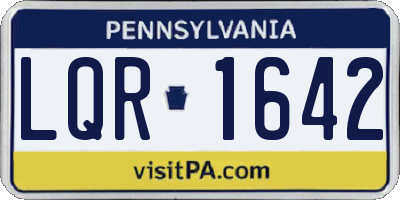 PA license plate LQR1642