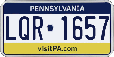 PA license plate LQR1657