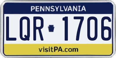 PA license plate LQR1706