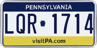 PA license plate LQR1714