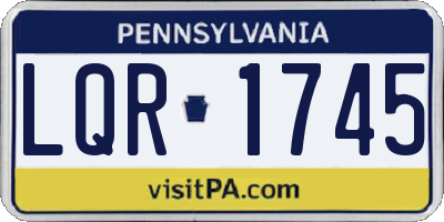 PA license plate LQR1745