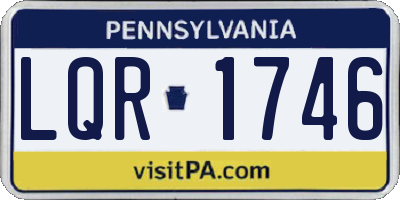PA license plate LQR1746