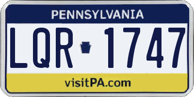 PA license plate LQR1747
