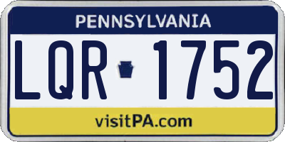 PA license plate LQR1752