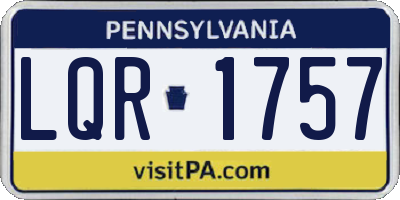 PA license plate LQR1757