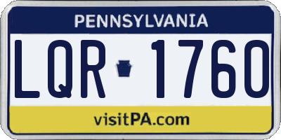 PA license plate LQR1760