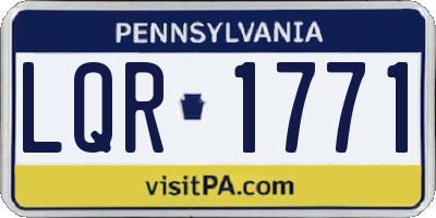 PA license plate LQR1771