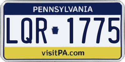 PA license plate LQR1775