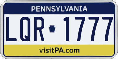 PA license plate LQR1777