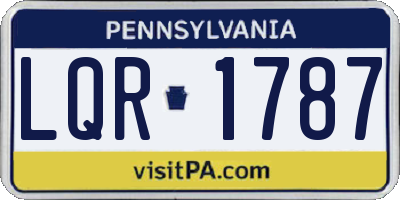 PA license plate LQR1787