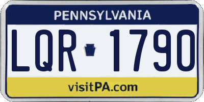 PA license plate LQR1790