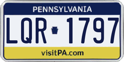 PA license plate LQR1797