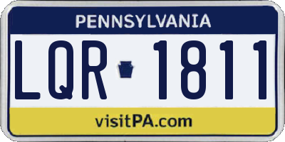 PA license plate LQR1811