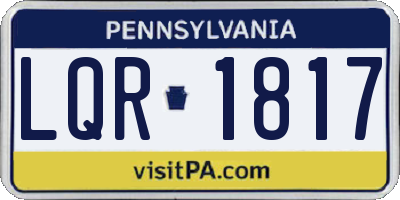 PA license plate LQR1817
