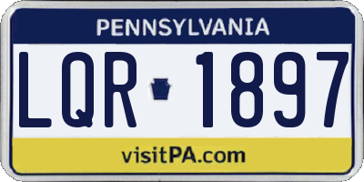 PA license plate LQR1897