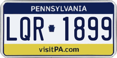 PA license plate LQR1899